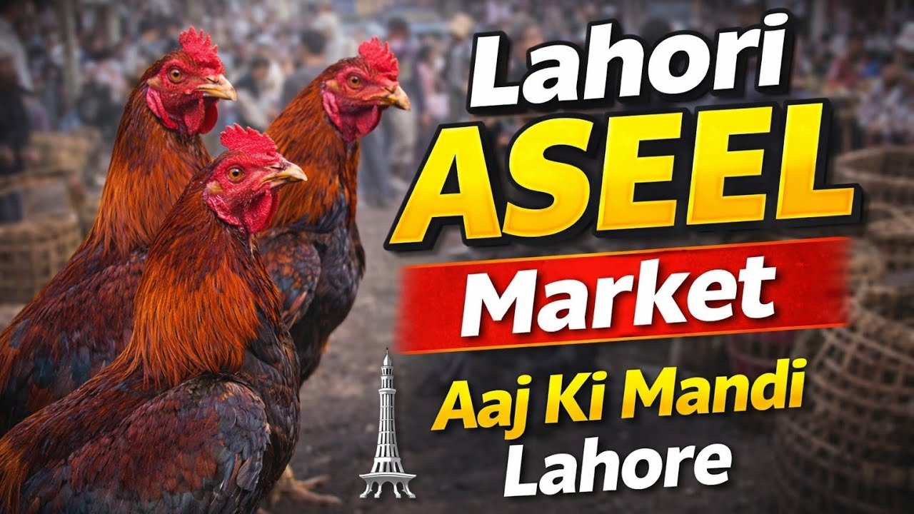 Aseel Ki Mandi 🐓 | Lahori Aseel Market | Larri Adda Lahore | 15 Feb 2026 
