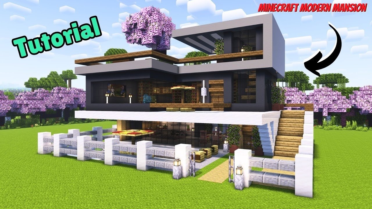 Minecraft Dream Modern Estate with Pool & Grand Interior Design