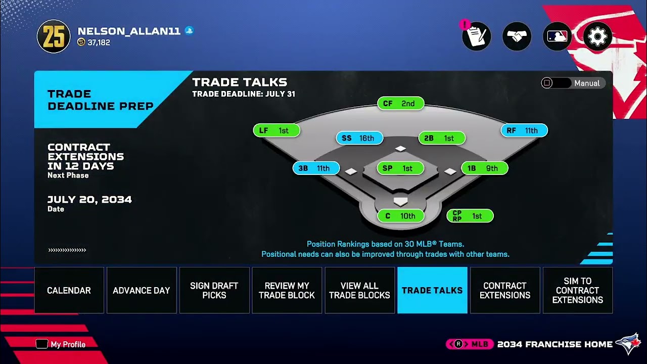 mlb the show 25 blue jays franchise last draft