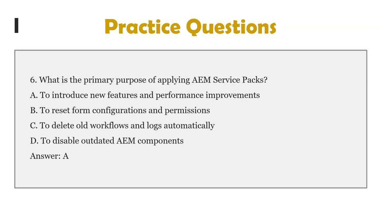 Adobe AEM Forms Developer Expert AD0-E125 Exam Prep | Practice Questions