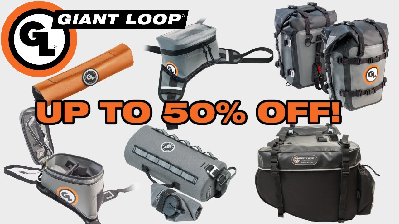 Giant Loop Black Friday/Cyber Monday Sale: Up to 50% OFF Tank Bags, Panniers, Hydration, and More!