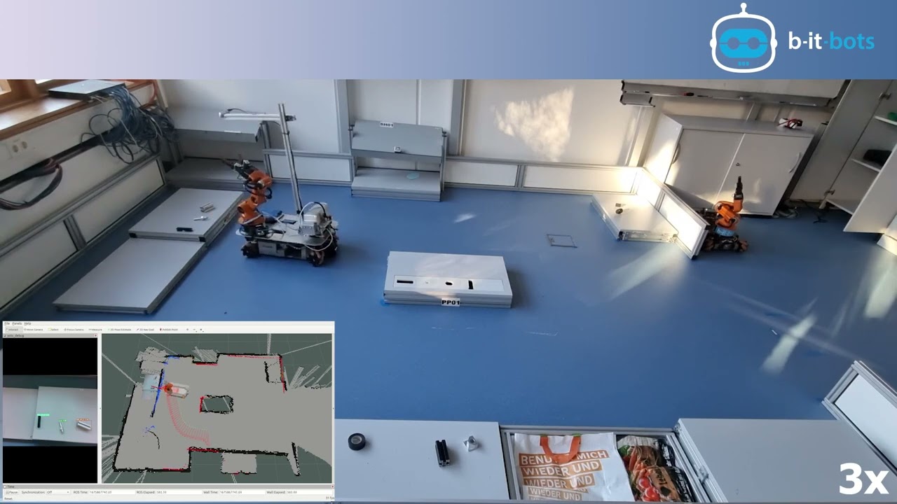 b-it-bots@Work: RoboCup 2023 Qualification Video - Basic Transportation Test