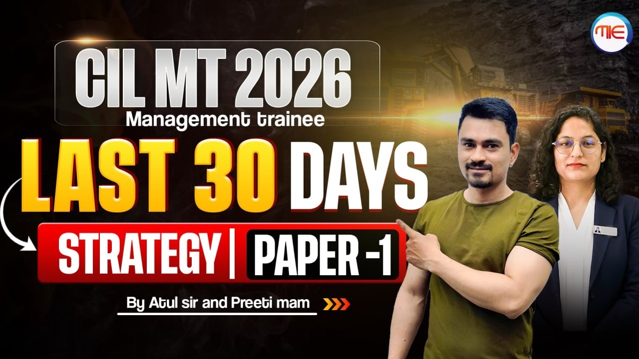 CIL MT 2026 | Non-Technical 30 Days Preparation Strategy | CIL Management Trainee Preparation Plan
