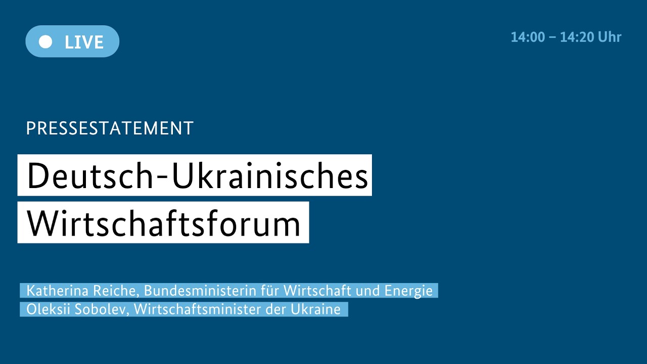Pressekonferenz im Rahmen des DEU-UKR Wirtschaftsforum