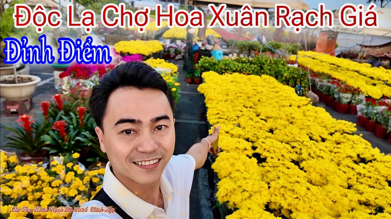 Chuyện lạ khi Du Xuân Chợ Hoa Tết Ở Rạch Giá Kiên Giang | Đỗ Hoài Thương Vlog