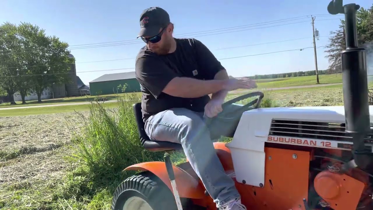 Field mowing with a 1969 Sears Suburban 12(well 8) lol