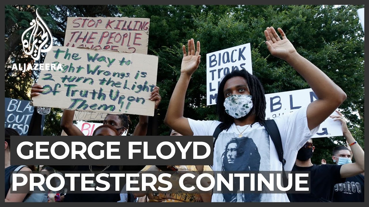 Floyd protesters continue to rally as Trump decries 'lowlifes'