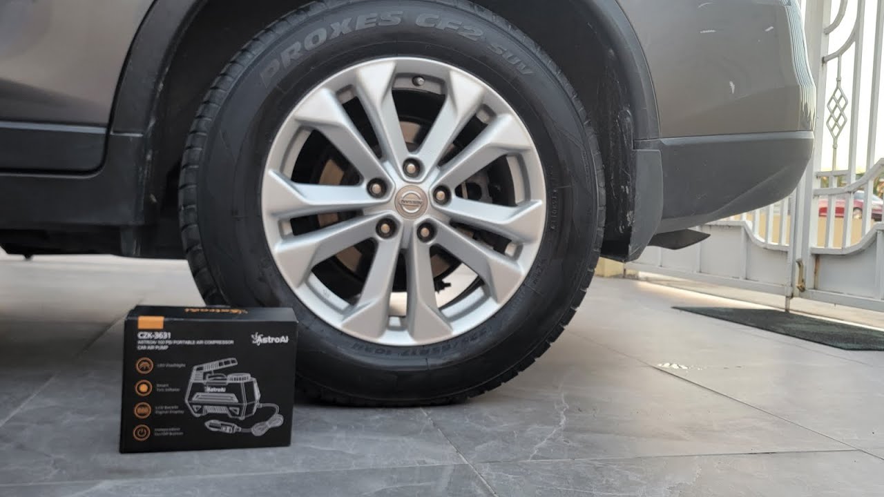 Pumping Up My Car's Wheel With a Czk-3631 AstroAi Air Compressor.