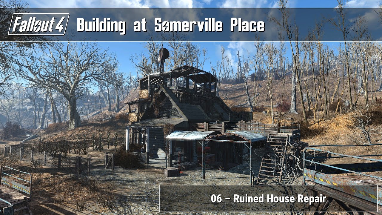 Fallout 4 - Building at Somerville Place 06 (Ruined House Repair)