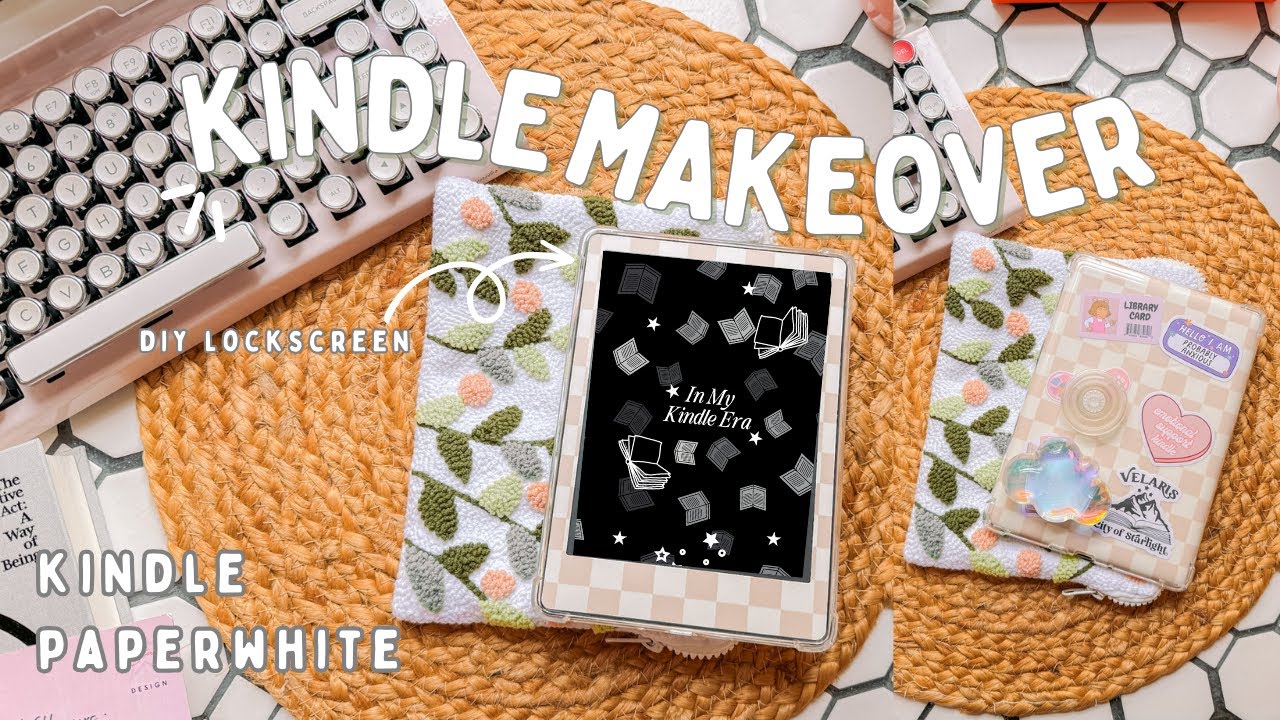 Kindle Paperwhite Makeover ✨📚 diy custom kindle screen, shopping small + free kindle lockscreen