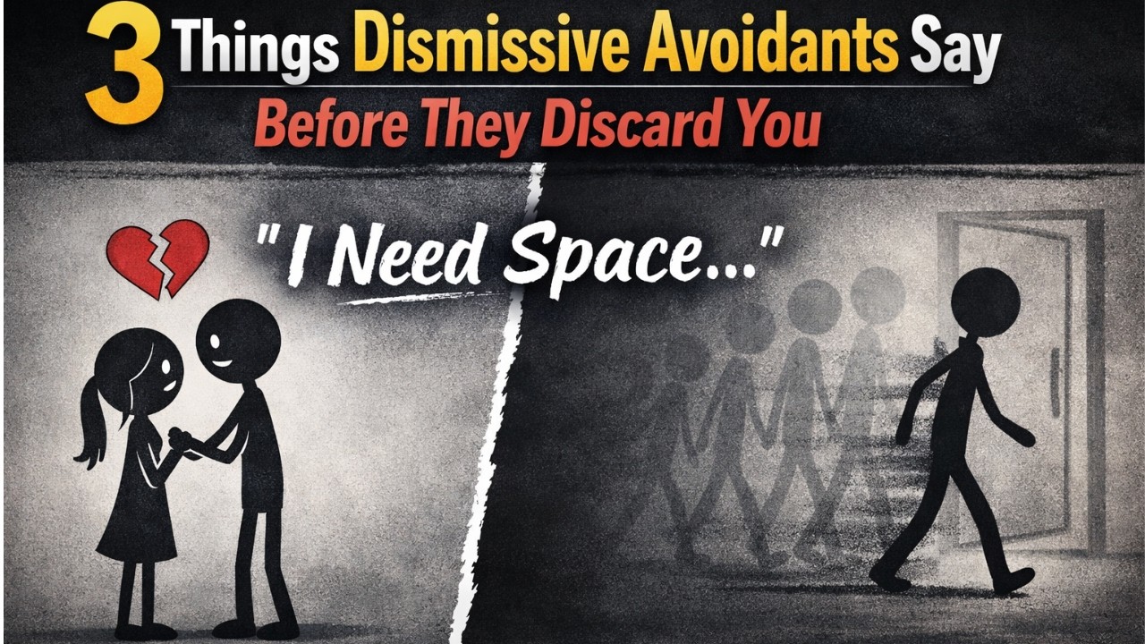 Three Things Dismissive Avoidant's says before they discard you