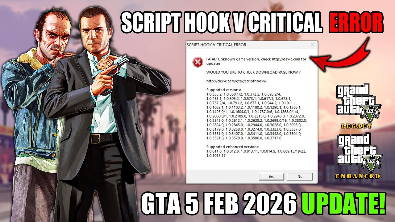 Исправление критической ошибки Script Hook V в GTA 5 ✅ | Исправление ошибки Script Hook V в GTA 5...