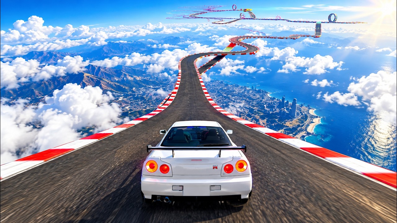Impossible Mega Ramp Car Challenge!