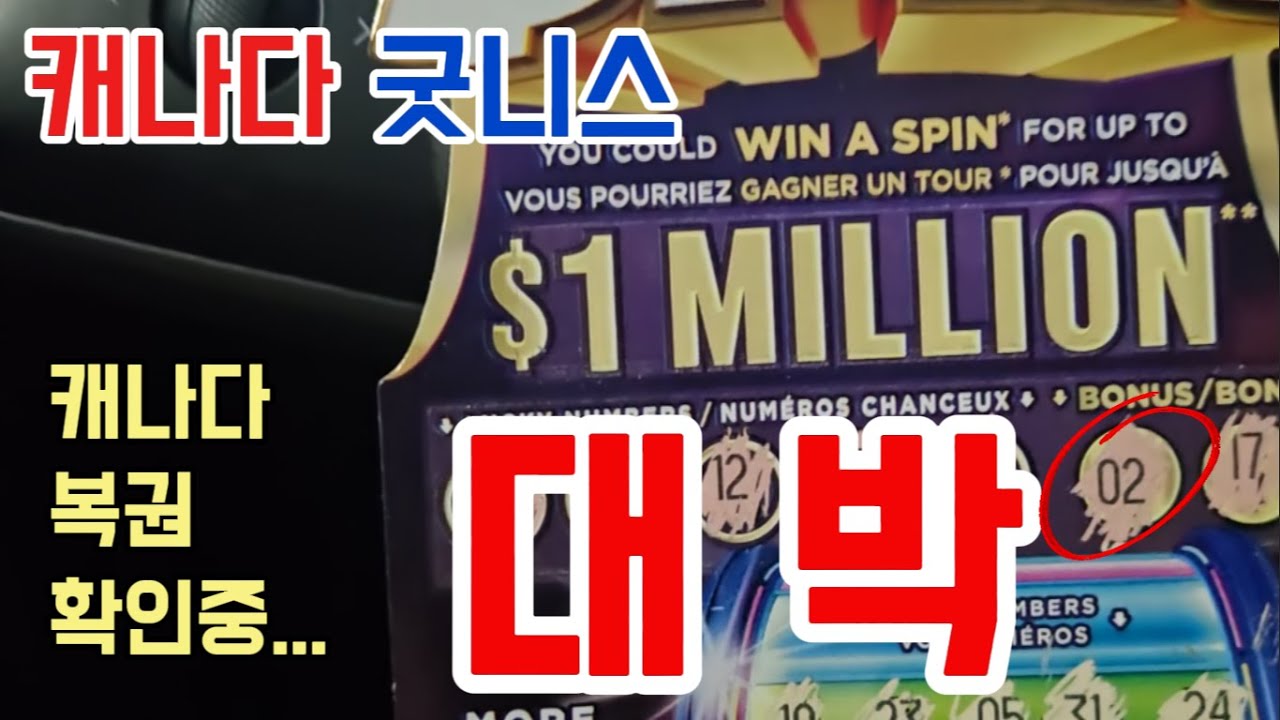 캐나다 복권 확인하다 대박!! 와이프의 반응도 대박!!