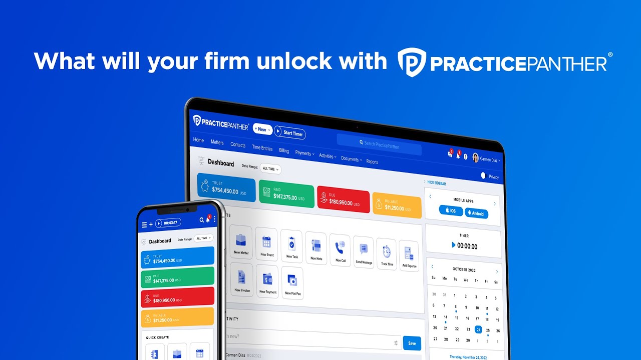 Unlock Endless Possibilities When You Manage Your Law Firm With PracticePanther