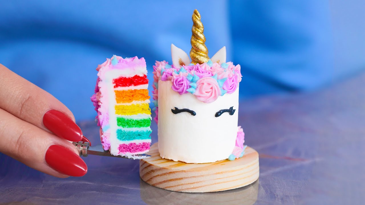 How To Make a TINY UNICORN CAKE! - Nerdy Nummies