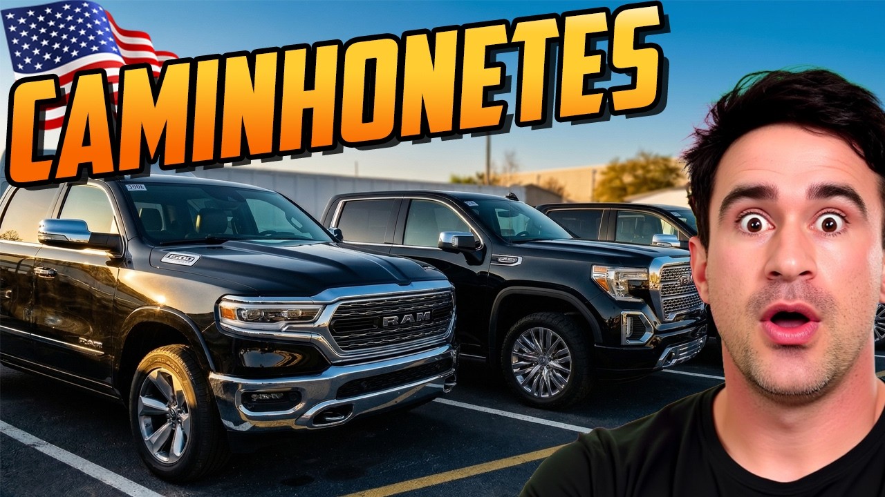 CAMINHONETES NOS EUA 😳 OLHA ISSO