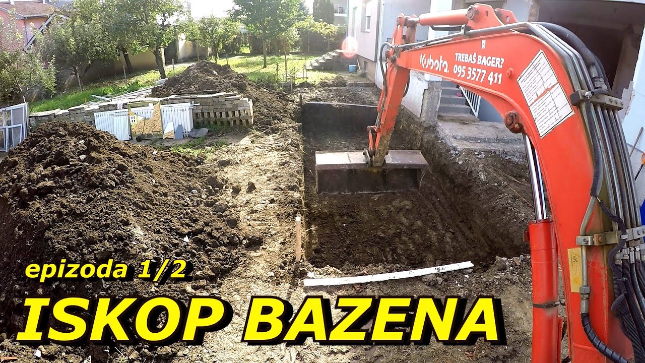 PROJECT EXCAVATOR 23 / Iskop bazena sa mini bagerom / razbijanje betona / odvoz šute