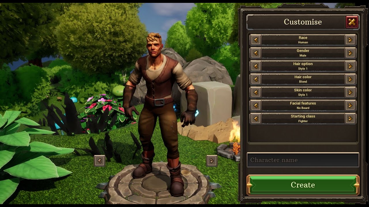 Unreal Engine - mmo character creation screen - part 1
