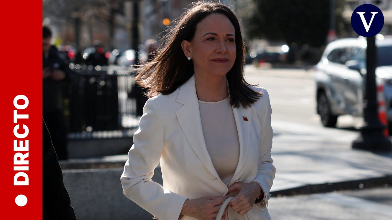 María Corina Machado sale de la Casa Blanca tras reunirse con Trump