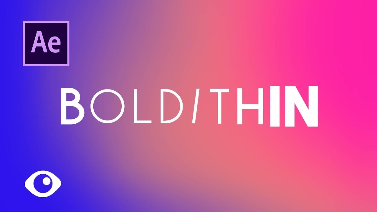 AE Typography Tutorial: Text Thickness Animation Bold to Thin - Adobe After Effects
