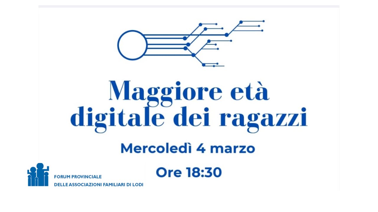 Maggiore età digitale dei ragazzi
