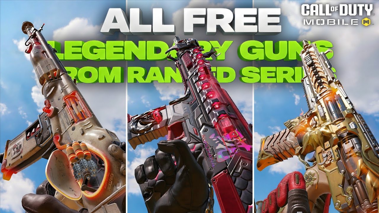 Using All Free Legendary Guns from Ranked Series #codm 