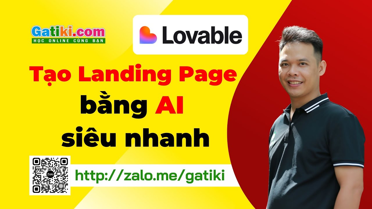 Tạo LANDING PAGE siêu nhanh với LOVABLE không cần biết code - GATIKI