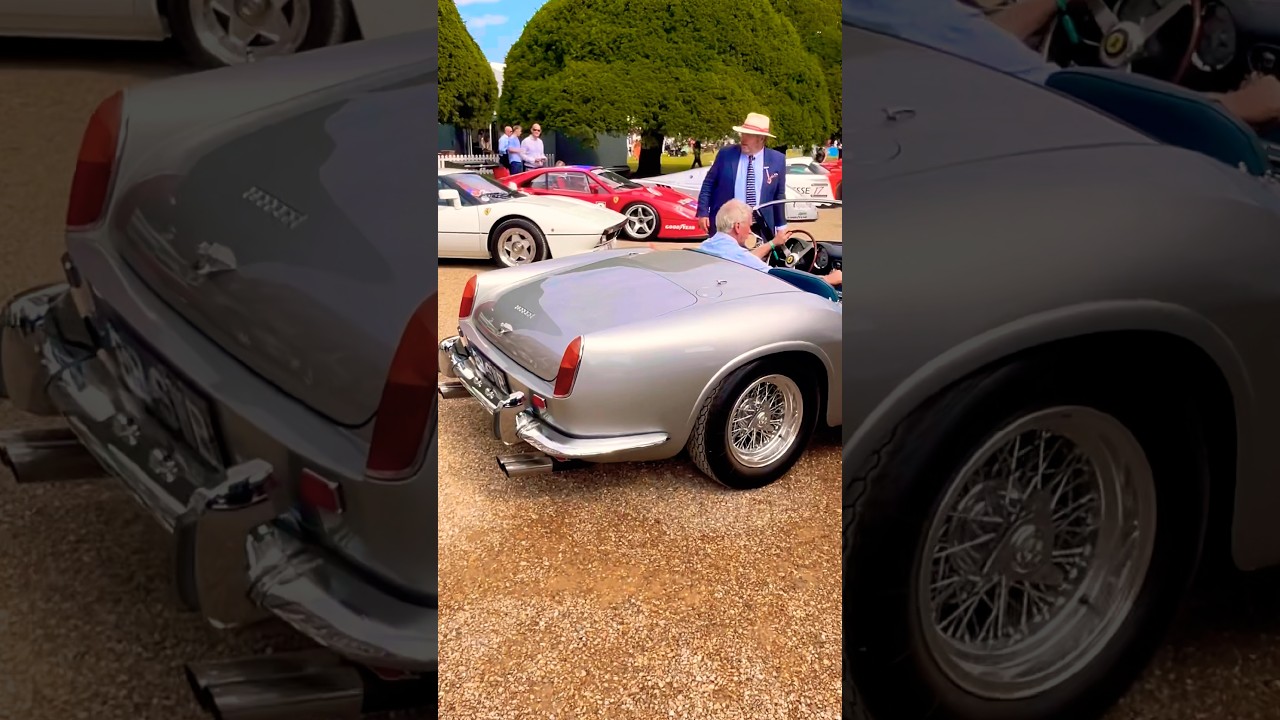 CLASSIC 1962 FERRARI 250 GT CALIFORNIA SPYDER DRIVING AT CAR CONCOURS SHOW! #shorts #viral #cars #yt
