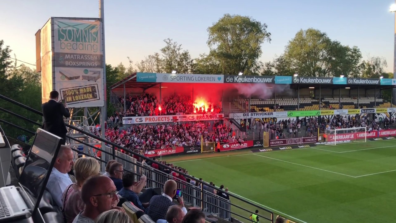 05/05/2018 RAFC fans in Sporting Lokeren