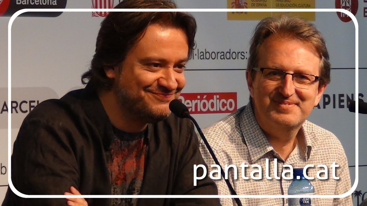 Marc Zanni (Goku) i Joan Sanz Bartra (Vegeta) presentant 'La Batalla dels Déus' - Pantalla.cat