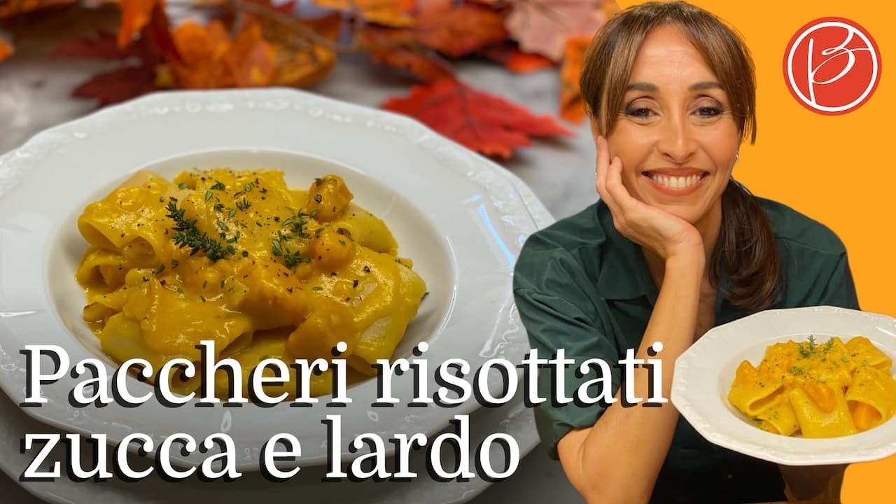 Paccheri risottati con zucca e lardo - Benedetta Parodi Official
