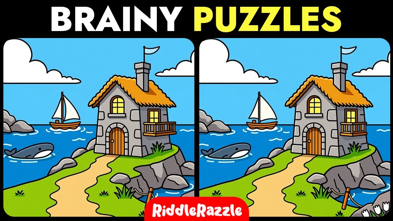 Train Your Brain / Spot 3 Difference / 5 Puzzles to Test Your Eyes!