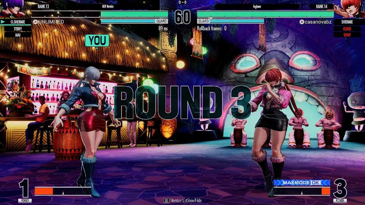 KOF XV_ O.Shermie vs. Kukri, Whip & Shermie