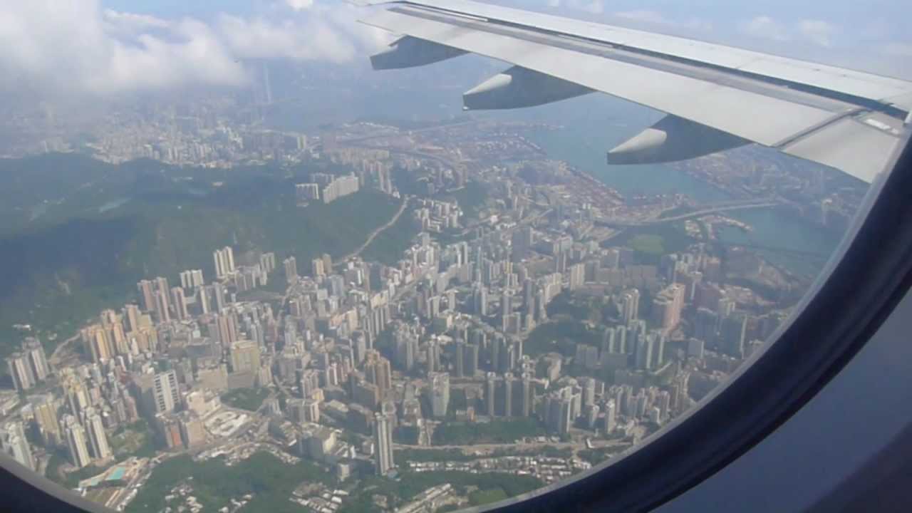 Amazing Approach into Hong Kong International Airport! (HD)