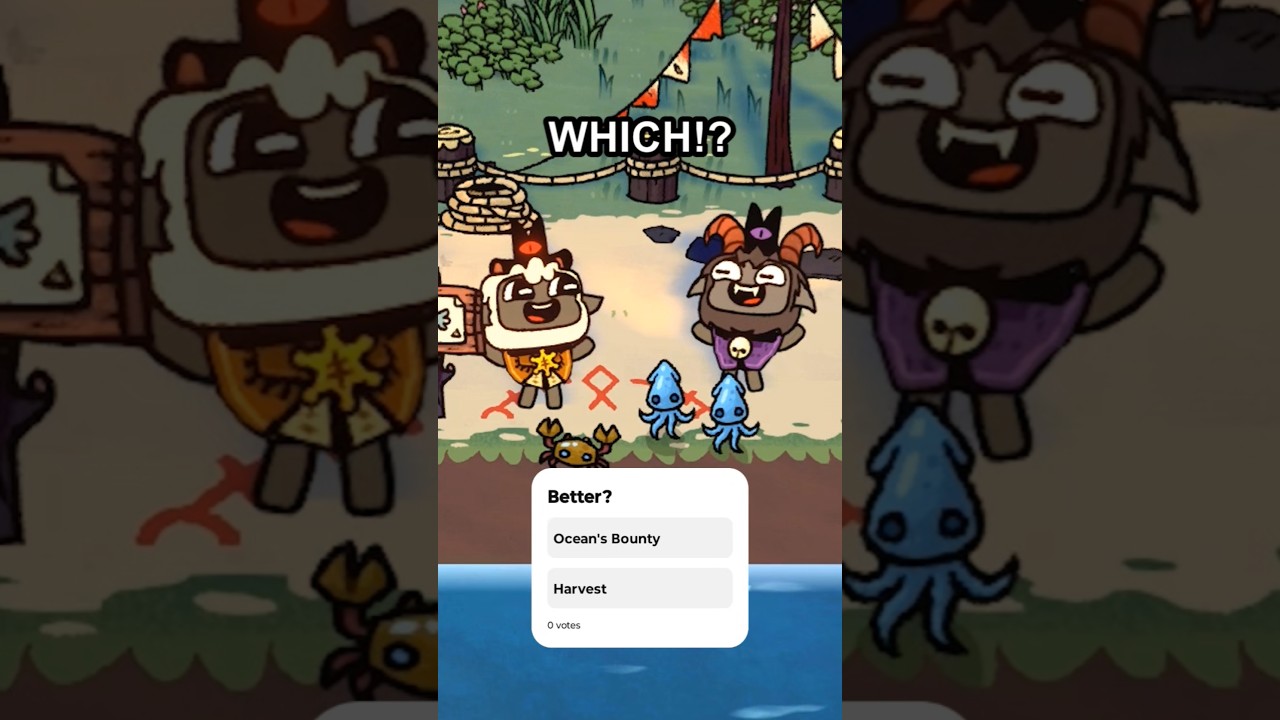 Ocean's Bounty or Harvest!? What&rsquo;s Your Choice? (Cult of the Lamb)