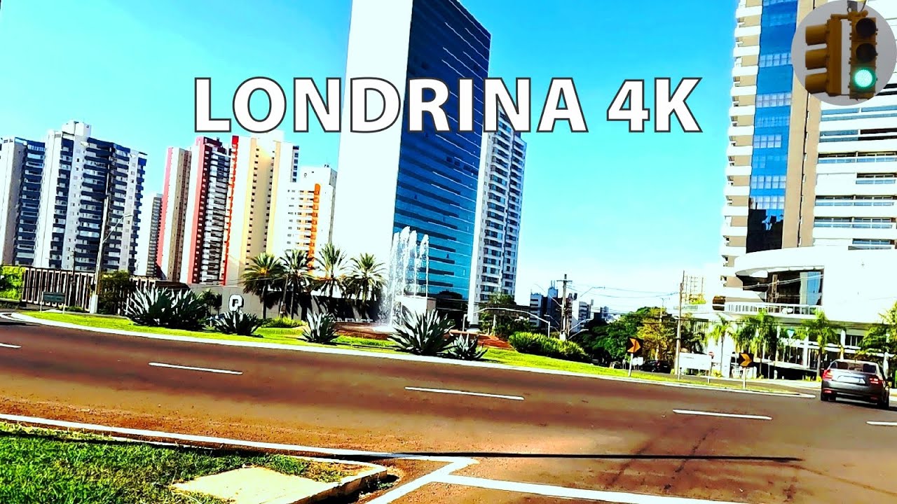 #14 LONDRINA 4K v5 Dirigindo Domingo no Centro de Londrina Parana BRASIL UHD DRIVE Driving Downtown