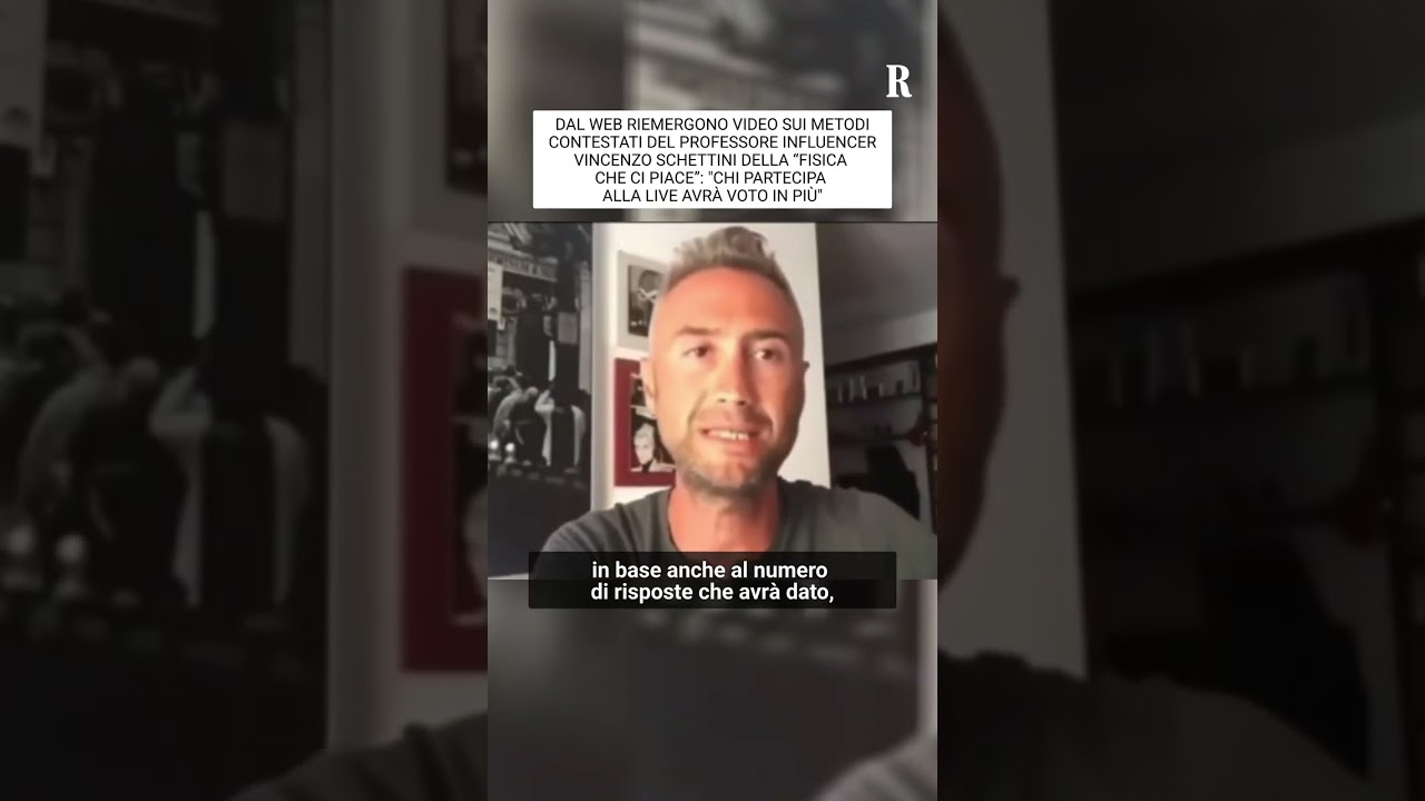 Riemergono video sui metodi contestati del professore influencer della “Fisica che ci piace”