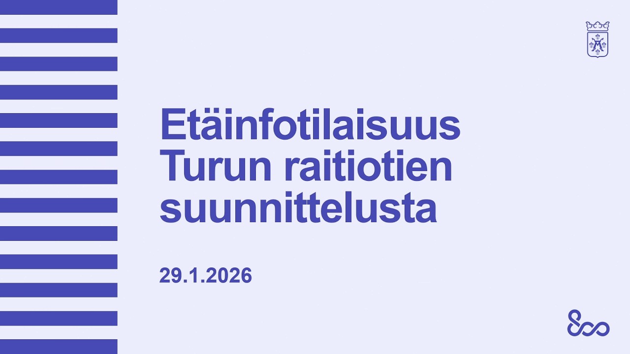 Etäinfotilaisuus raitiotien toteutussuunnitelmasta ja kustannuksista 29.1.2026