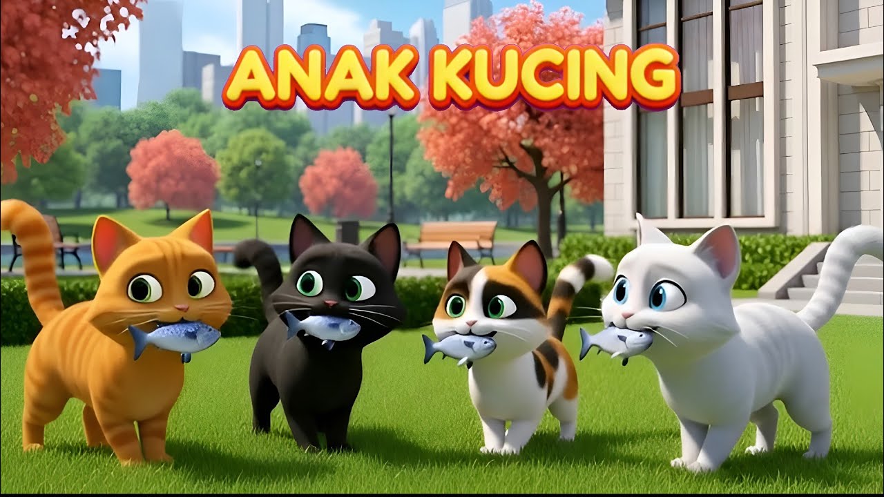 Anak Kucing Imut Bermain Ceria