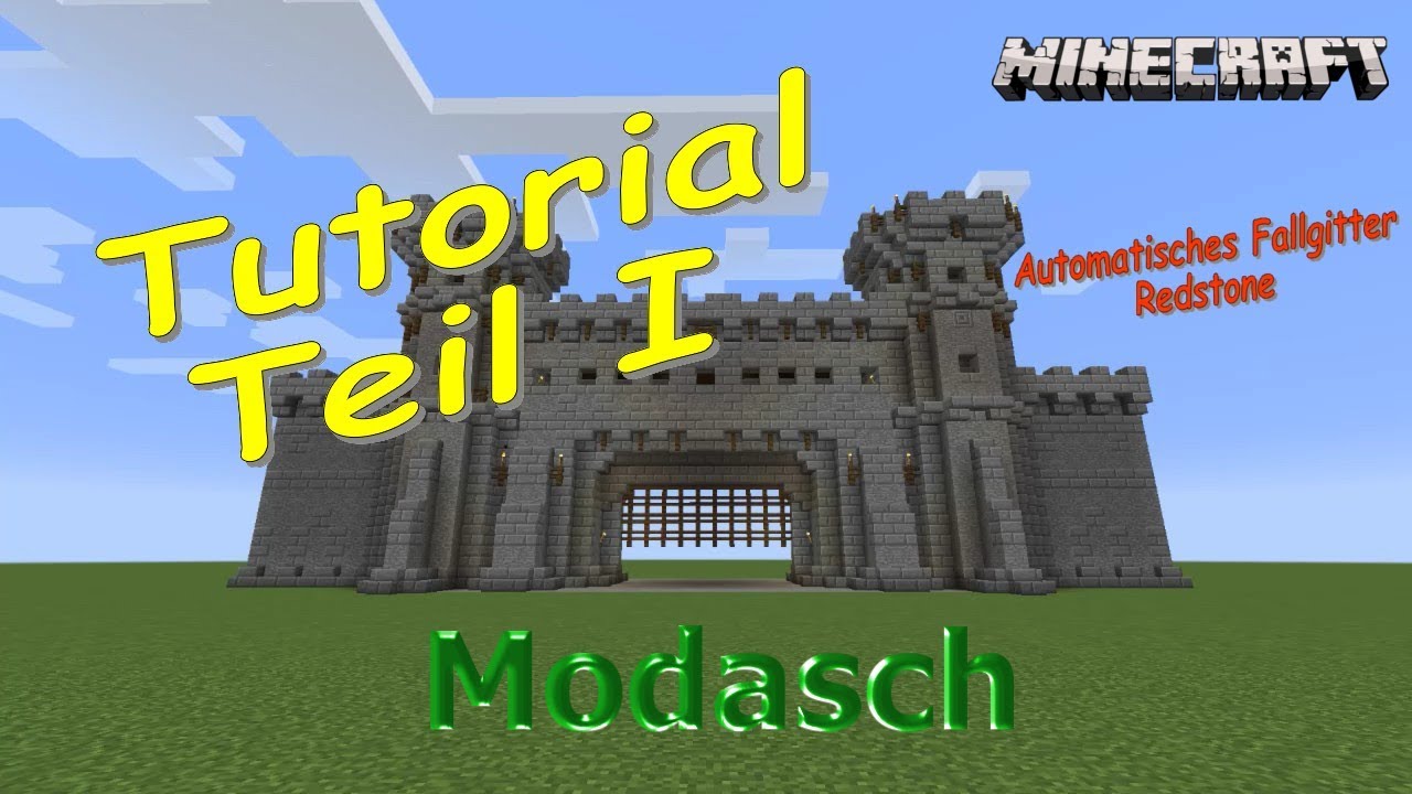 Burgtor Teil 1 Automatisches Fallgitter [MINECRAFT] (Redstone) (Tutorial)