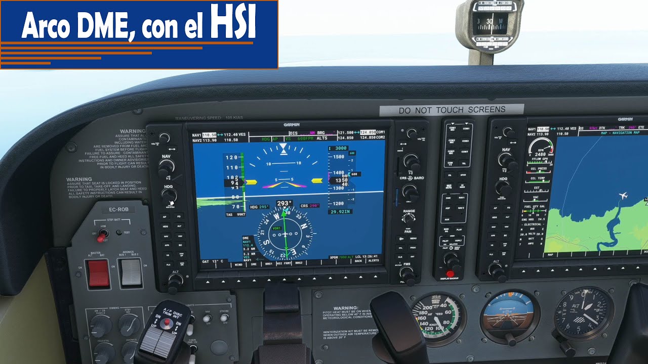 Tutorial | CURSO IFR | Arco DME con la ayuda del HSI (Horizontal Situation Indicator)