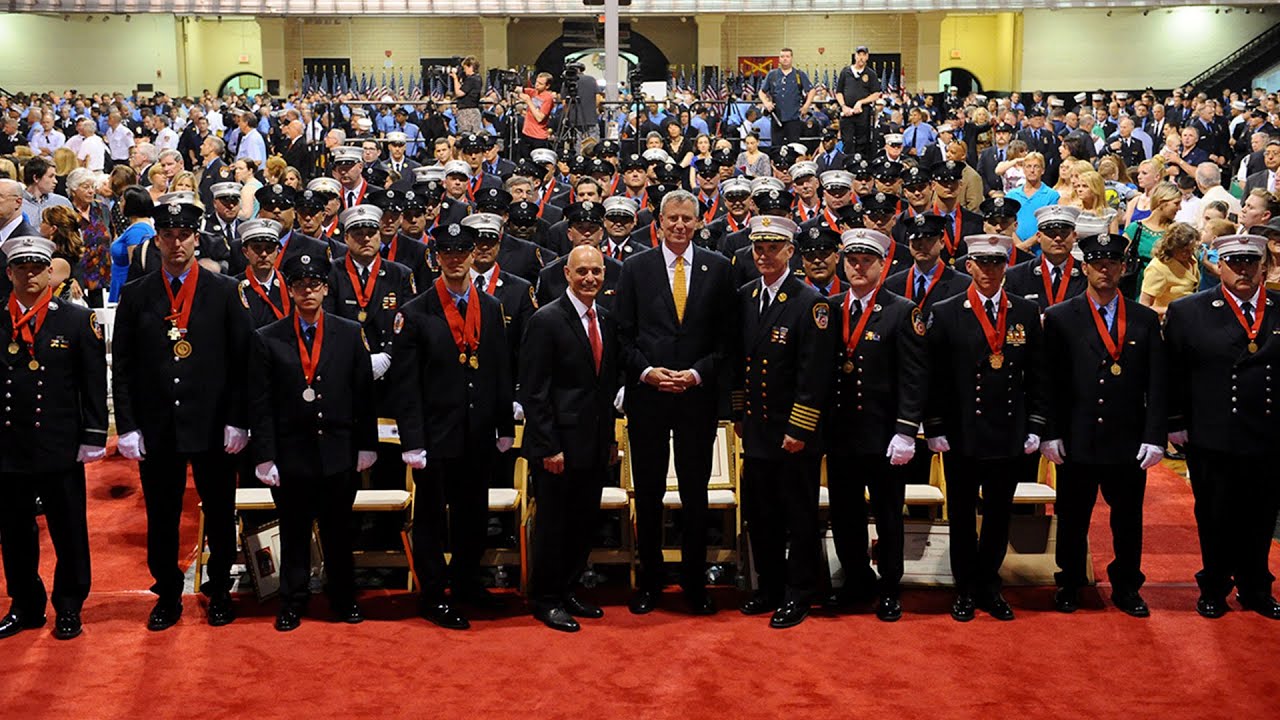 145th FDNY Medal Day (2014), Fire Commissioner Salvatore J. Cassano presides
