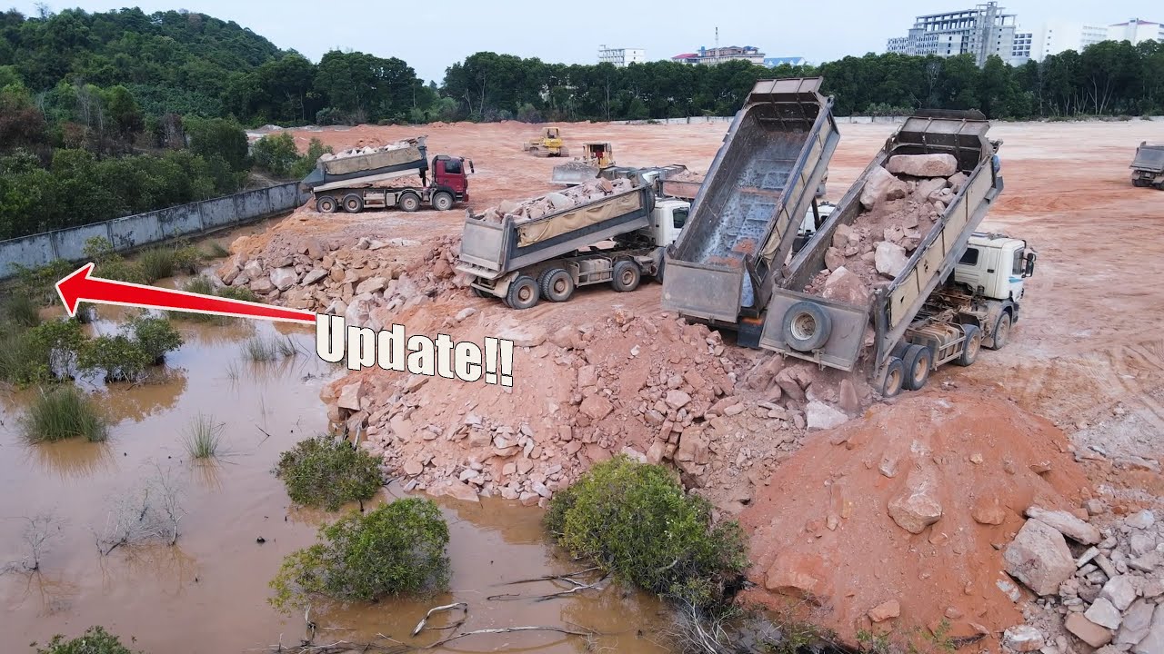 Update!! New Episode Perfective Filling Landscape By Strongly Bulldozer and Dump Trucks  Expert Team