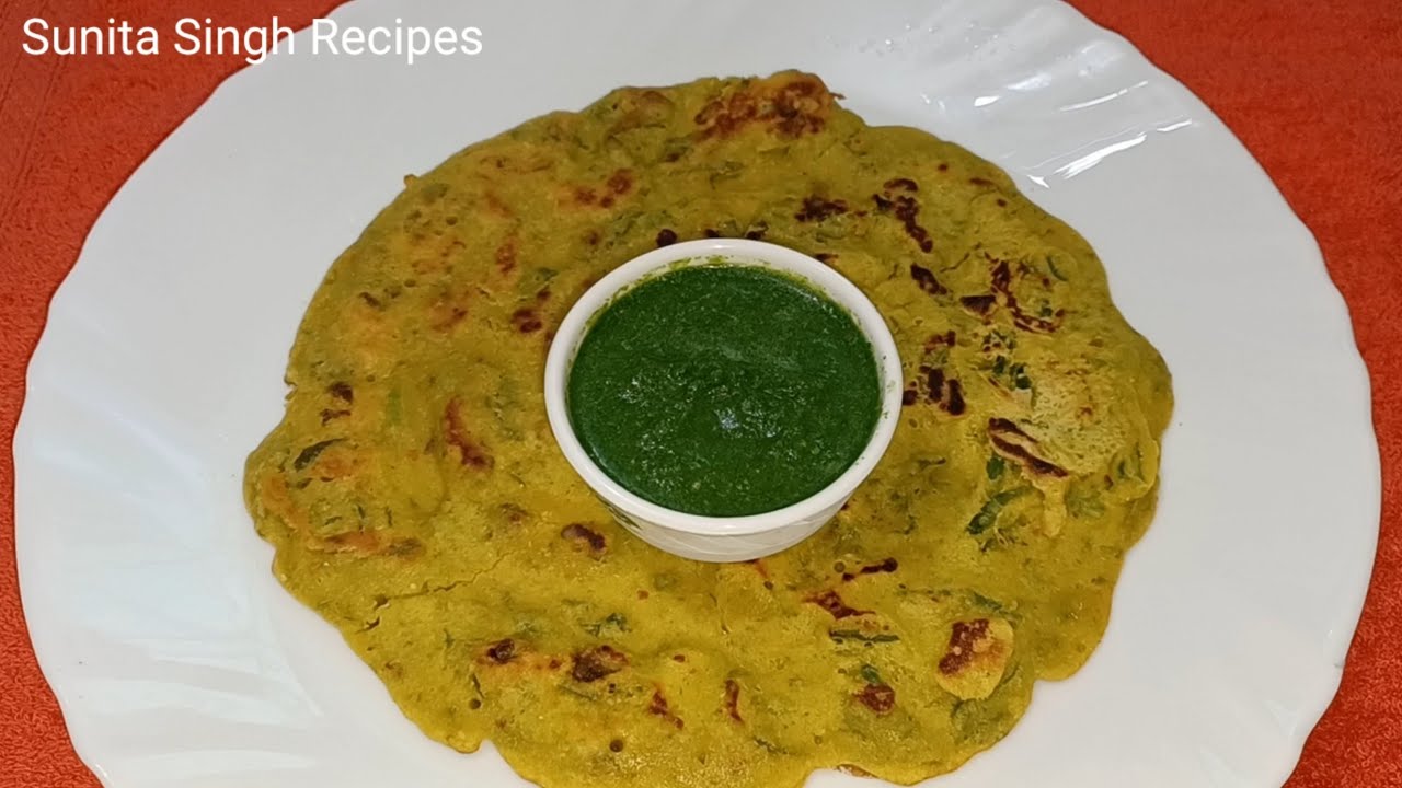 Besan Cheela for weight loss | Cheela With Coriander Chutney |Gram Flour Pancake With Carrom Leaves