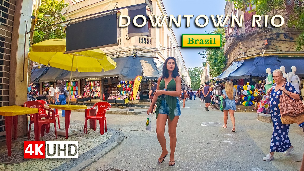 🇧🇷 Inside Rio&rsquo;s Street Commerce &mdash; Downtown Walk &mdash; Walking Tour 【 4K UHD 】