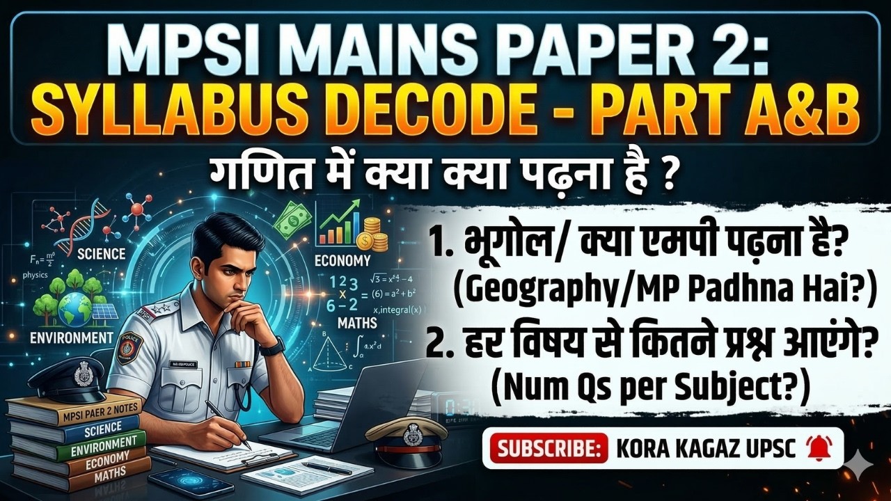 MPSI MAINS Paper 2 Syllabus Decode | MPSI Mains Paper 2 Part A & B| MPSI Mains Study material