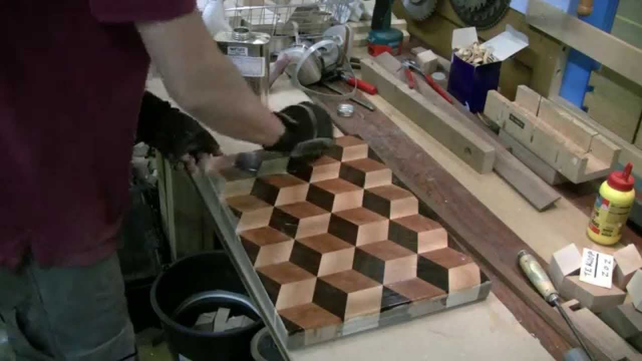 Woodworking - Making an endgrain 3D cutting board