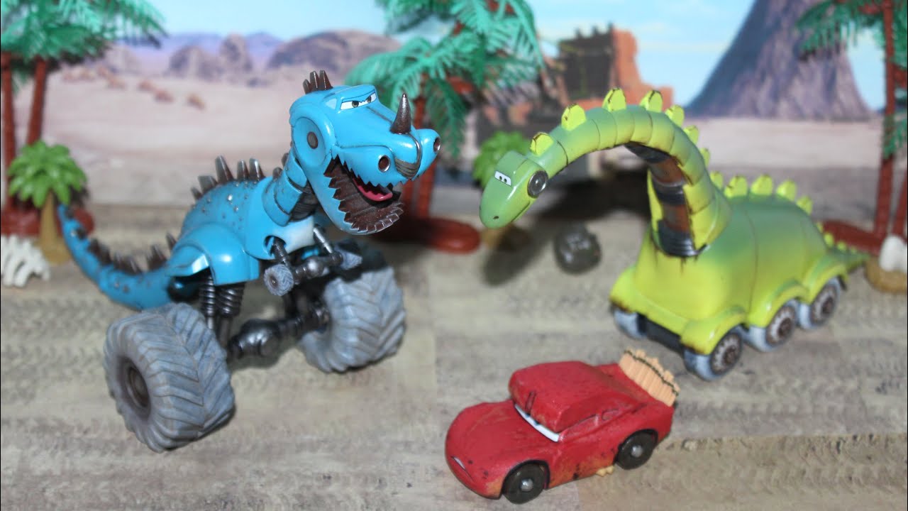 Disney Cars on the Road: Тираннозавр Рекс и Бракиозавр (динозавр Тираннозавр Рекс) в тюнинге