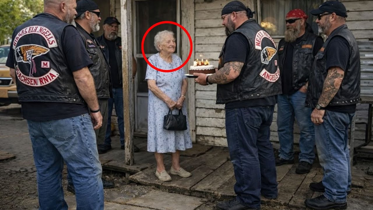 Ich hatte nie eine Geburtstagsfeier,sagte eine alte Frau – am nächsten Tag kamen 175 Hells Angels.